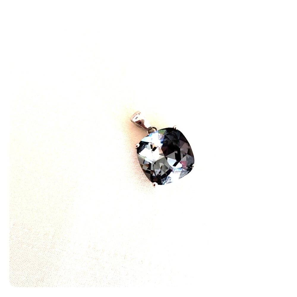 Swarovski smokey grey pendant